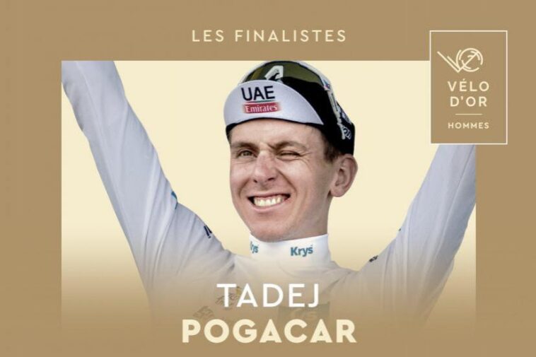 Pogacar décroche pour la troisième fois le prestigieux Vélo d’Or du meilleur cycliste de l’année 7 tadej pogačar remporte son 3e vélo d'or, confirmant son statut de légende du cyclisme avec une performance exceptionnelle cette année.